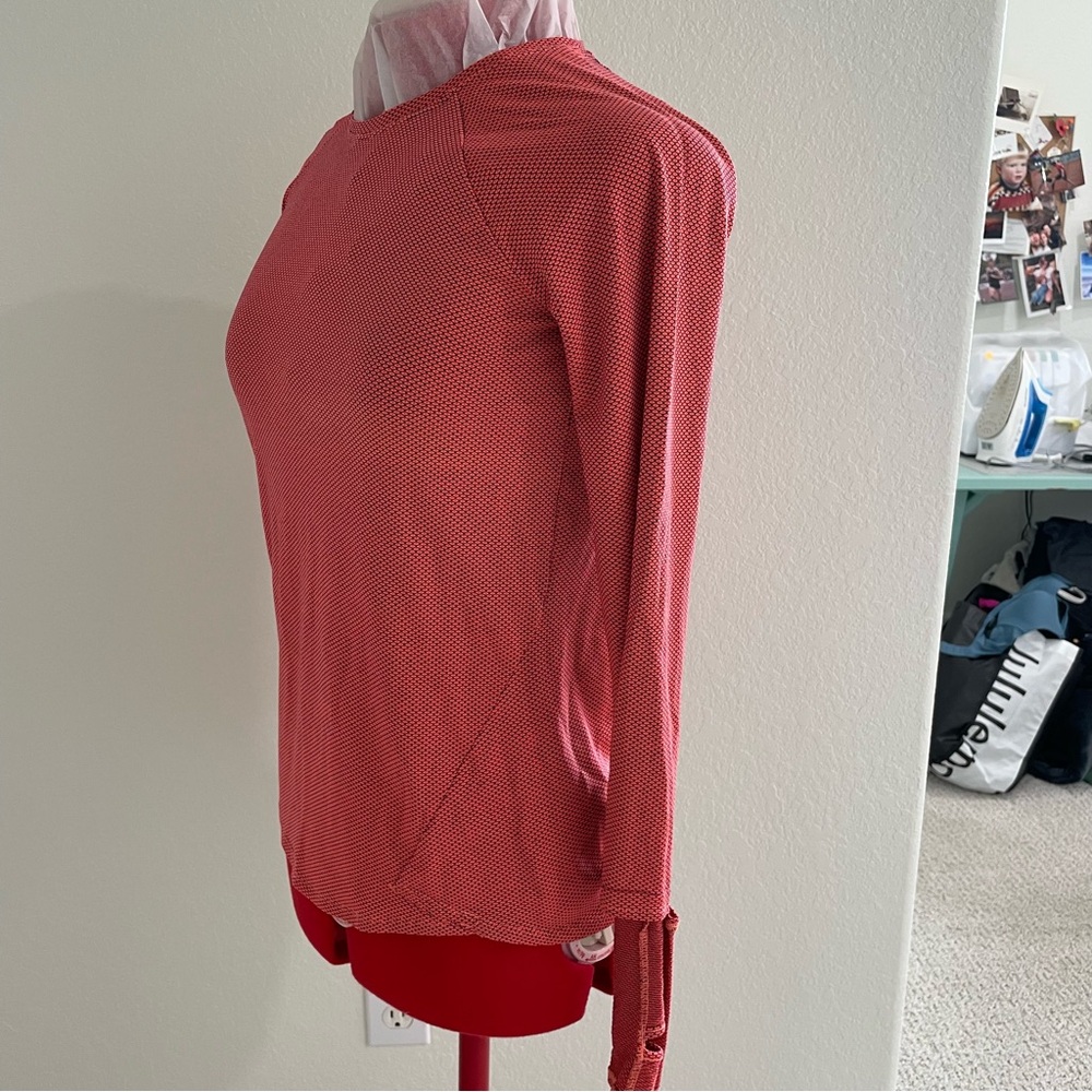 Oiselle long sleeved running shirt orange - Picture 2 of 6